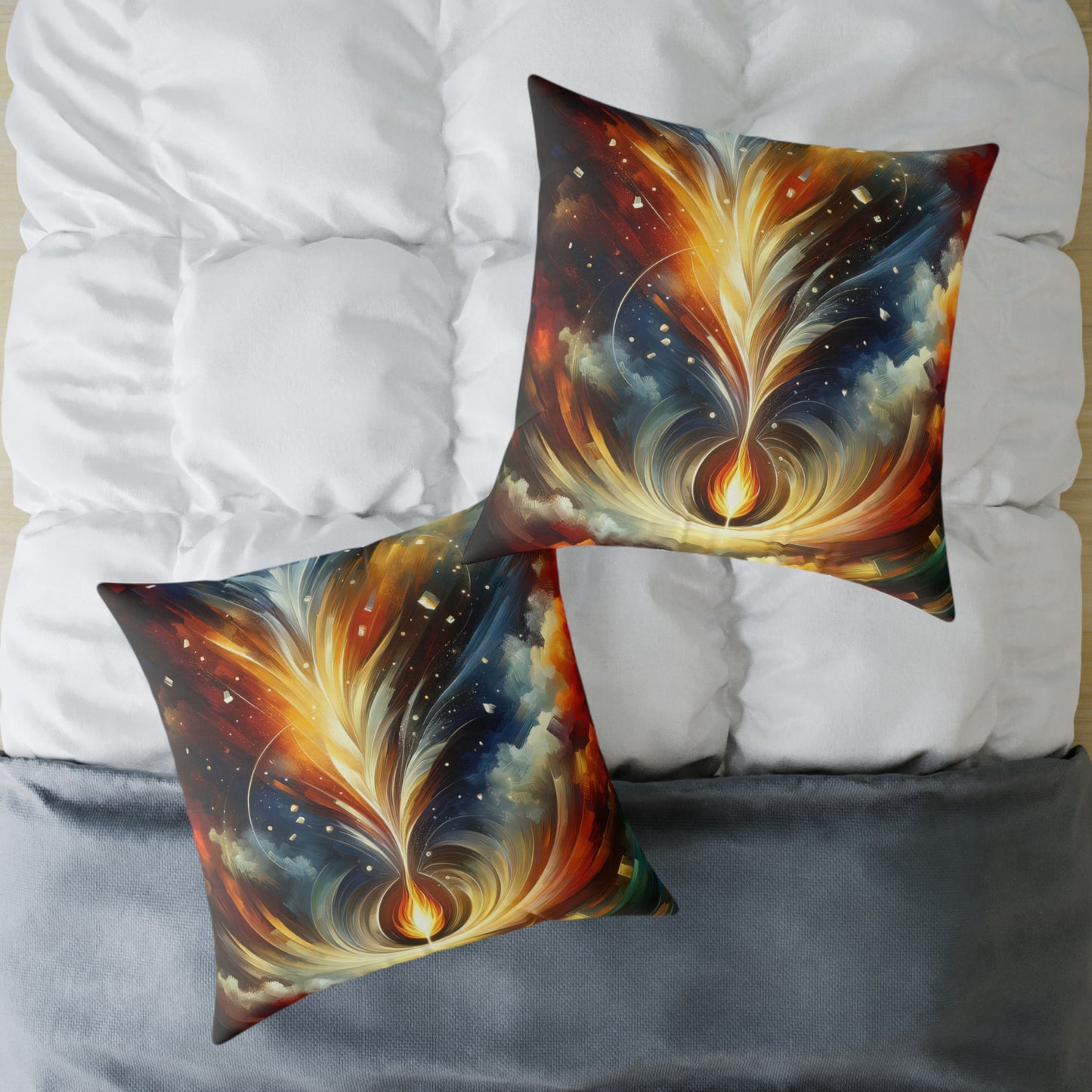 Igniting Transformational Currents Spun Polyester Pillow