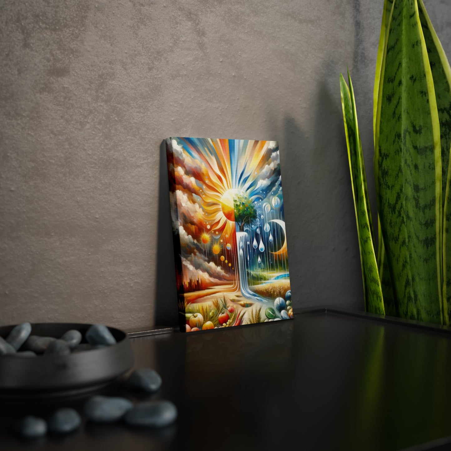 Sunshine Harvest Journey Canvas Photo Tile