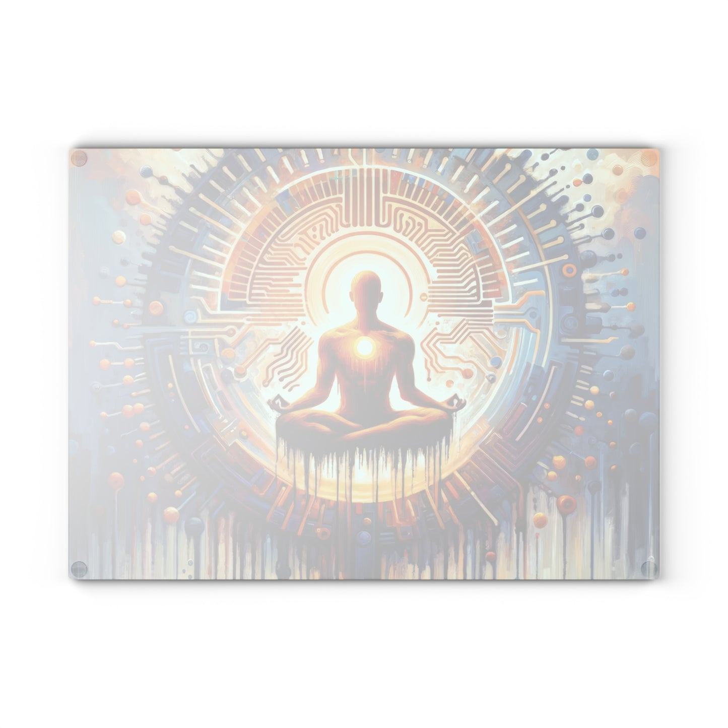 Meditative Technological Fusion Glass Cutting Board