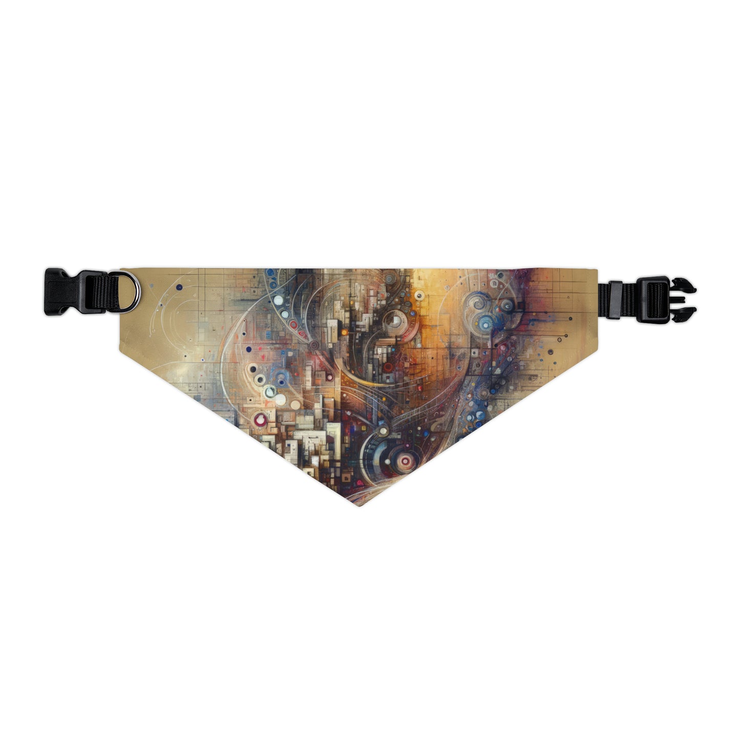 Digital Rhythmic Architecture Pet Bandana Collar