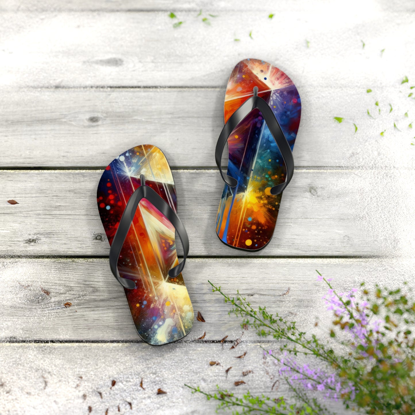 Prismatic Light Spectrum Flip Flops