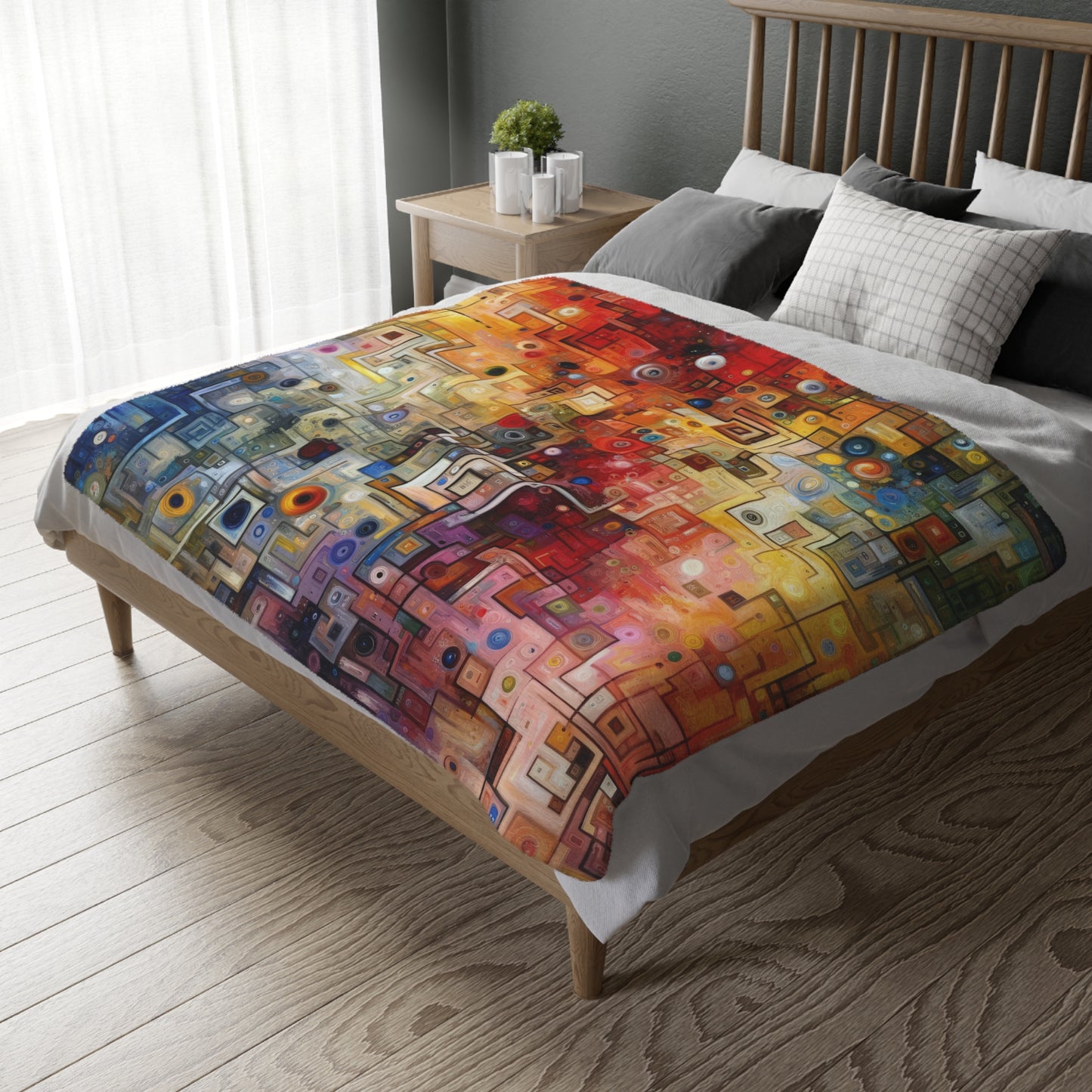 Witty Conversation Tapestry Velveteen Microfiber Blanket (Two-sided print)