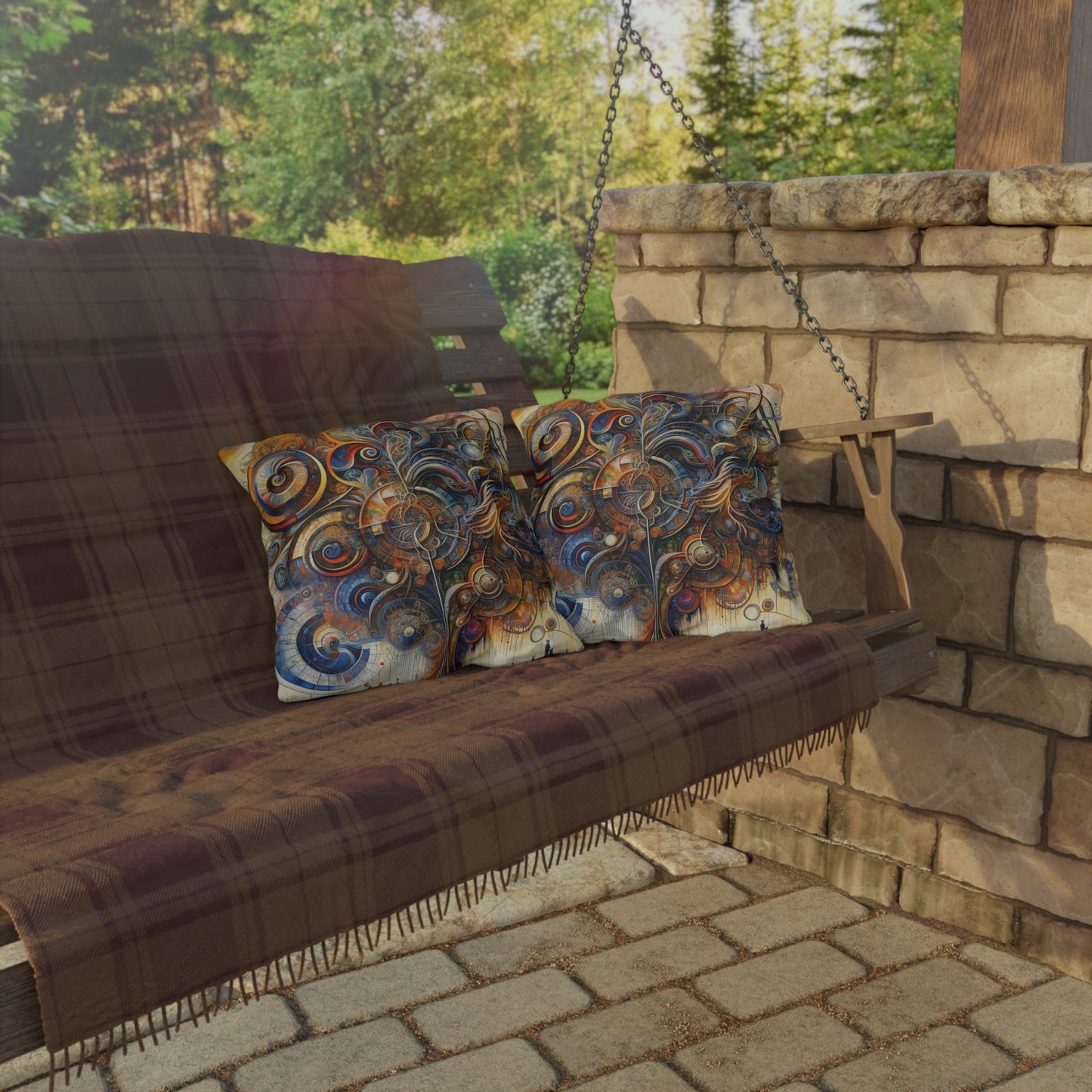 Ethos Web Abstract Outdoor Pillows