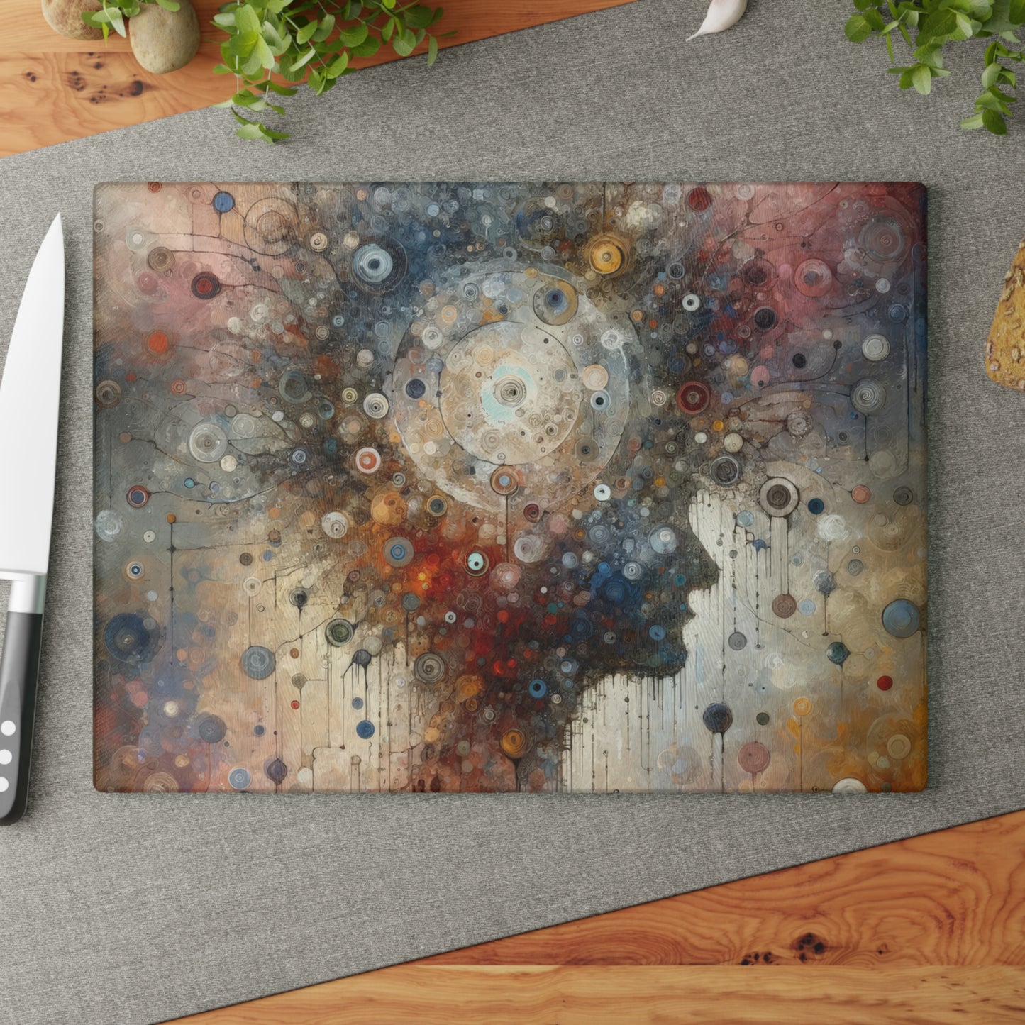 Shared Existence Solace Glass Cutting Board