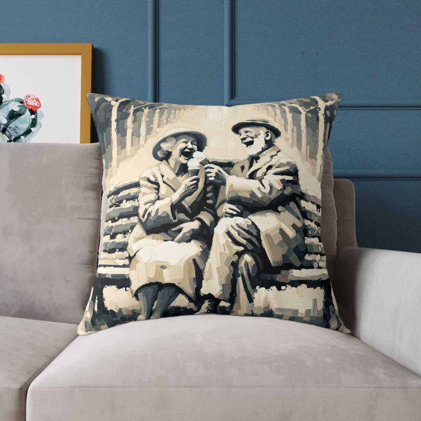 Joyful Companionship Serenity Spun Polyester Pillow