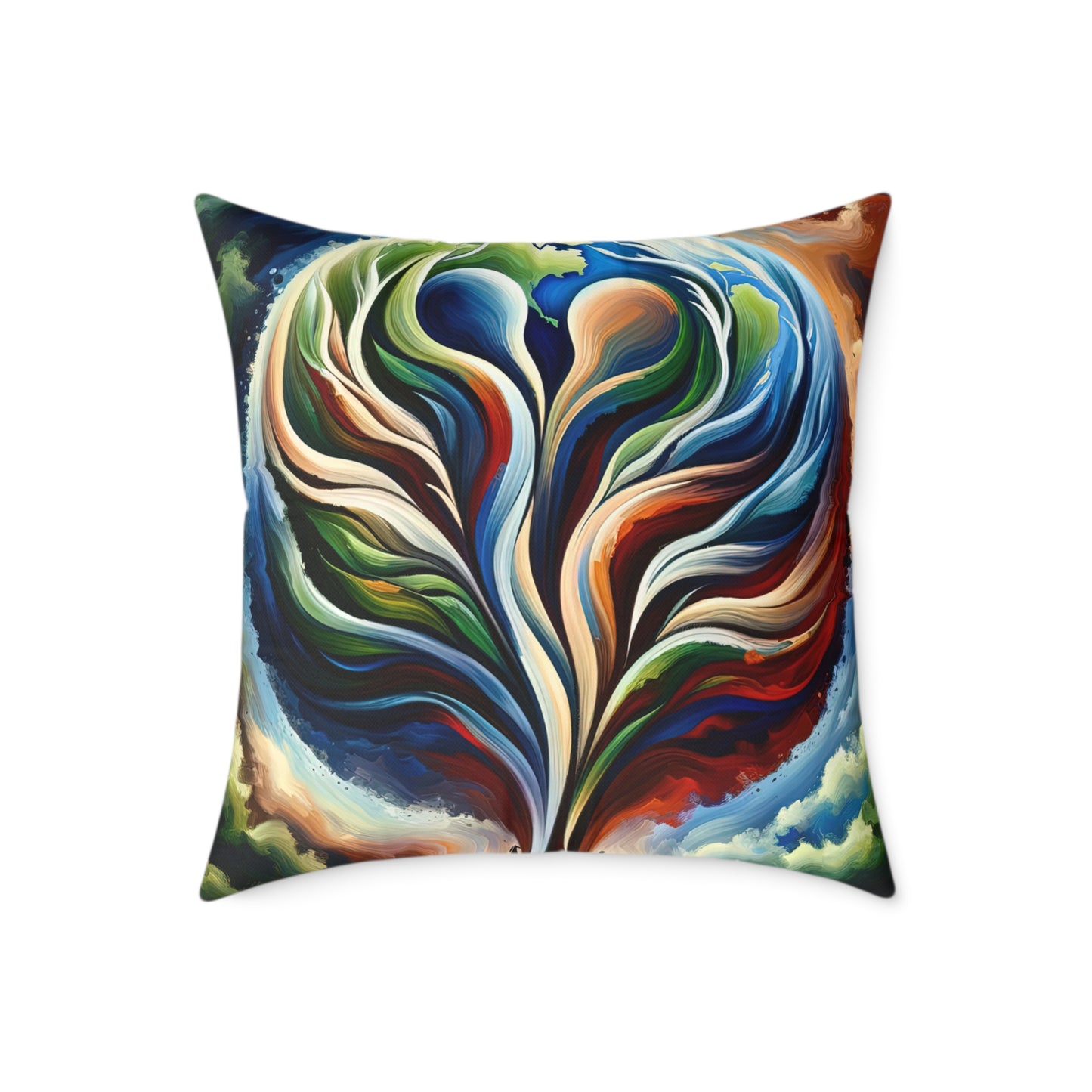 Interconnected Earth Advocates Spun Polyester Pillow