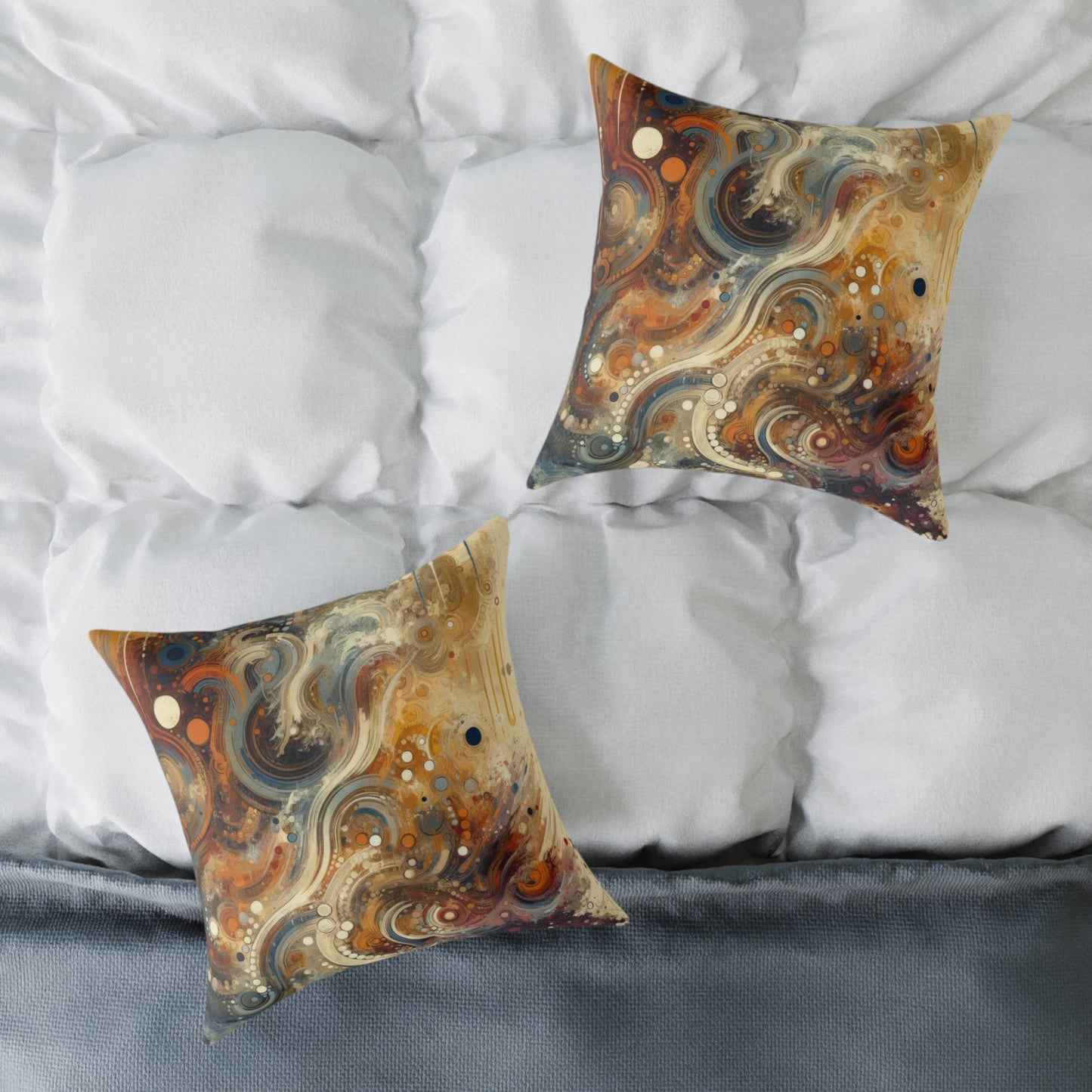 Dynamic Cultural Mosaic Spun Polyester Pillow
