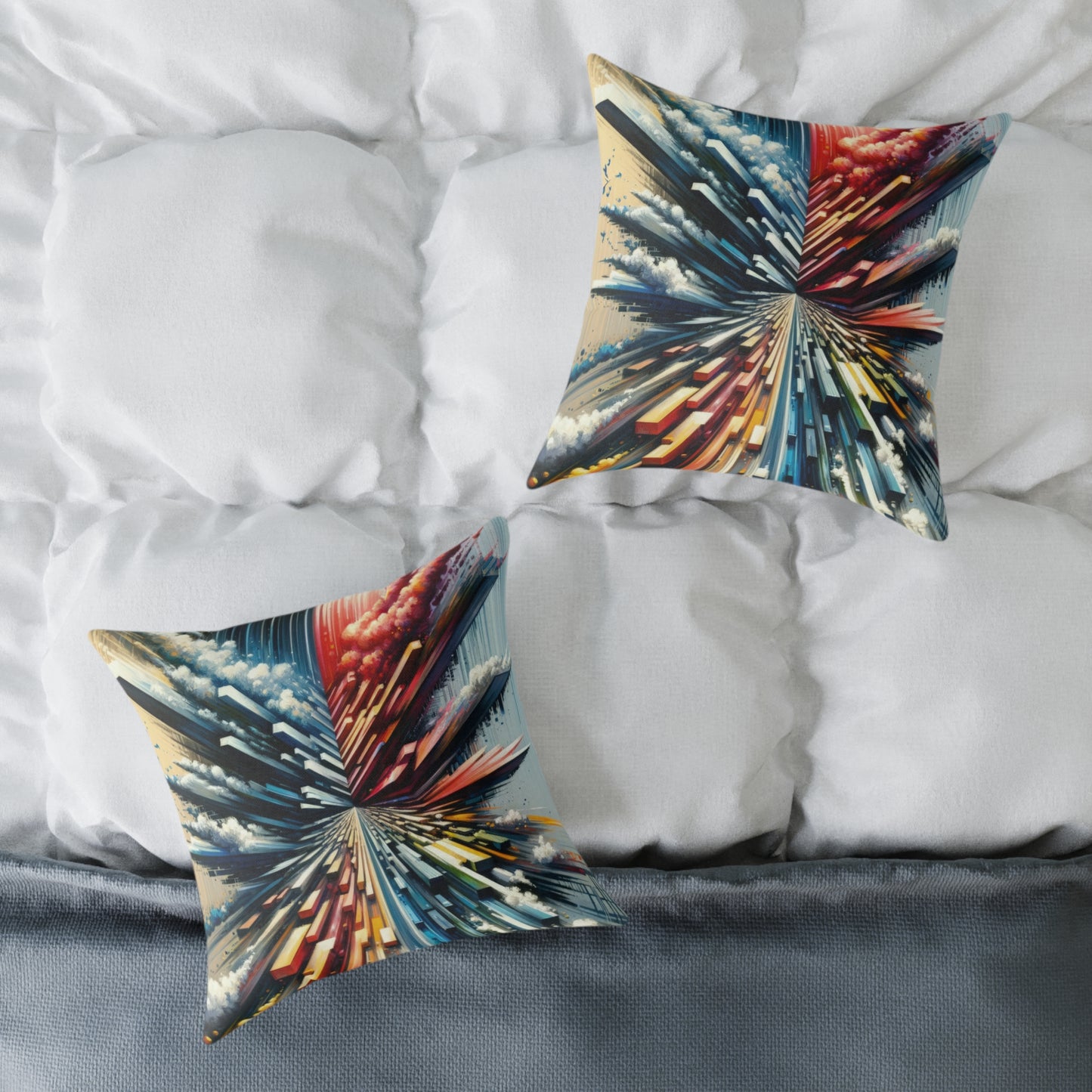 Rapid Perspective Shift Spun Polyester Pillow