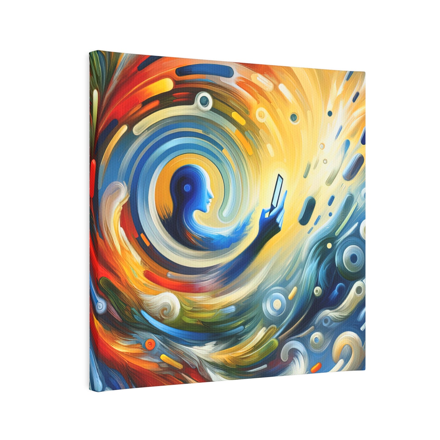 Swipe Connection Tachism Canvas Photo Tile