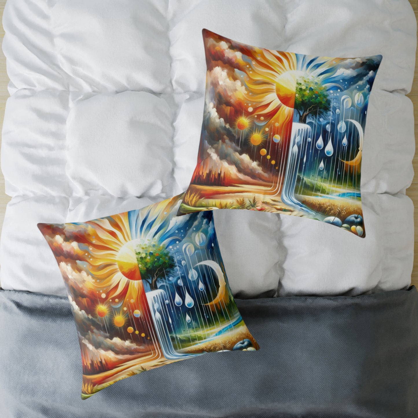 Sunshine Harvest Journey Spun Polyester Pillow