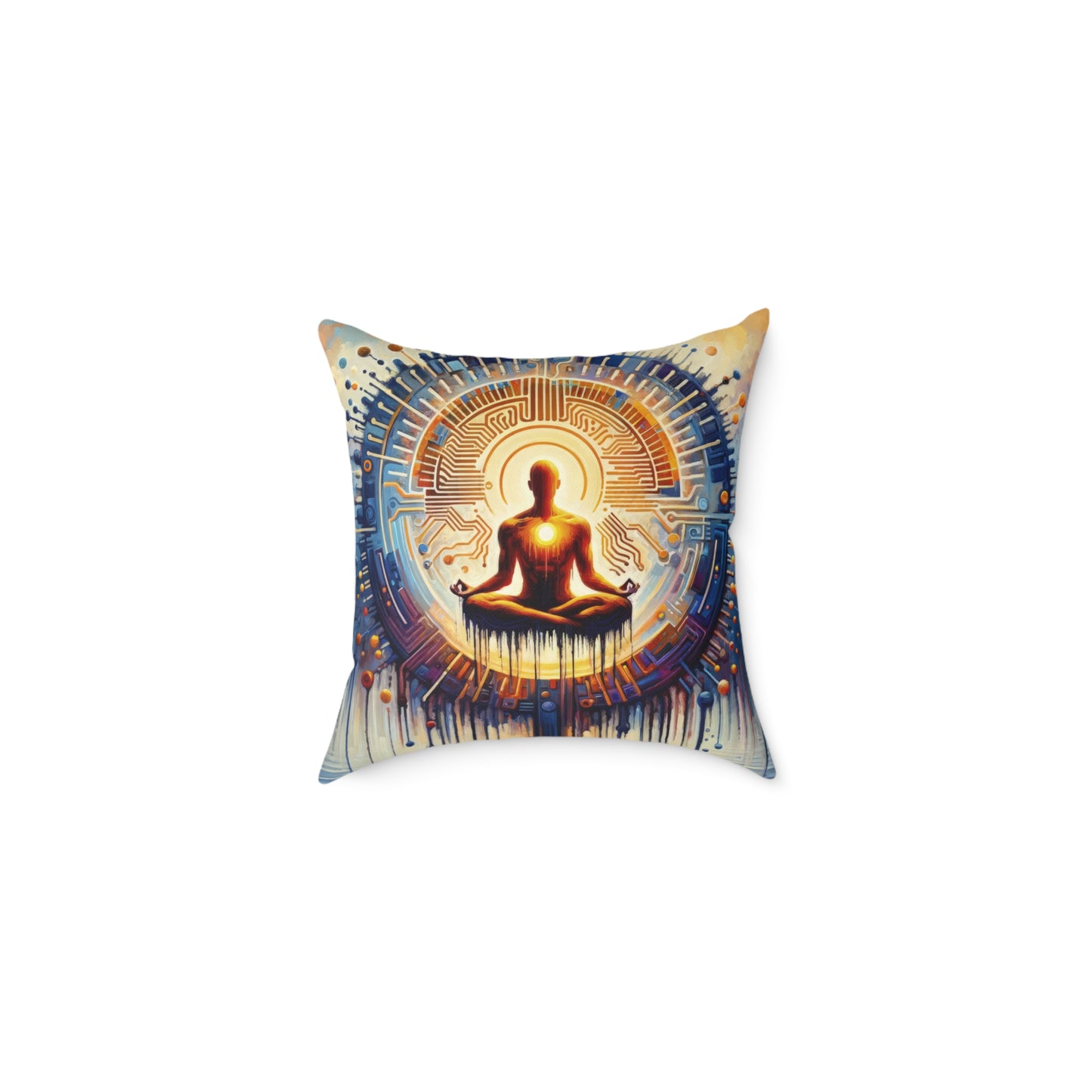 Meditative Technological Fusion Spun Polyester Pillow