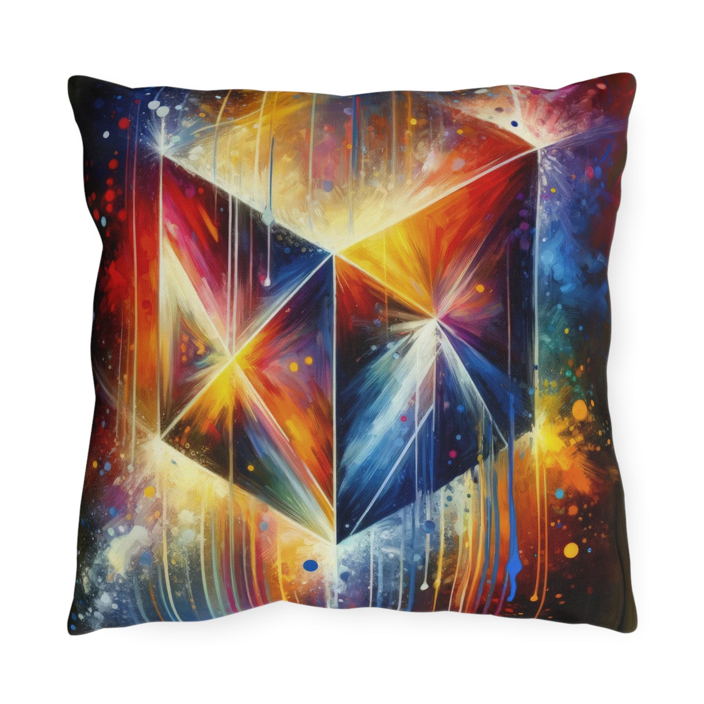 Prismatic Light Spectrum Outdoor Pillows