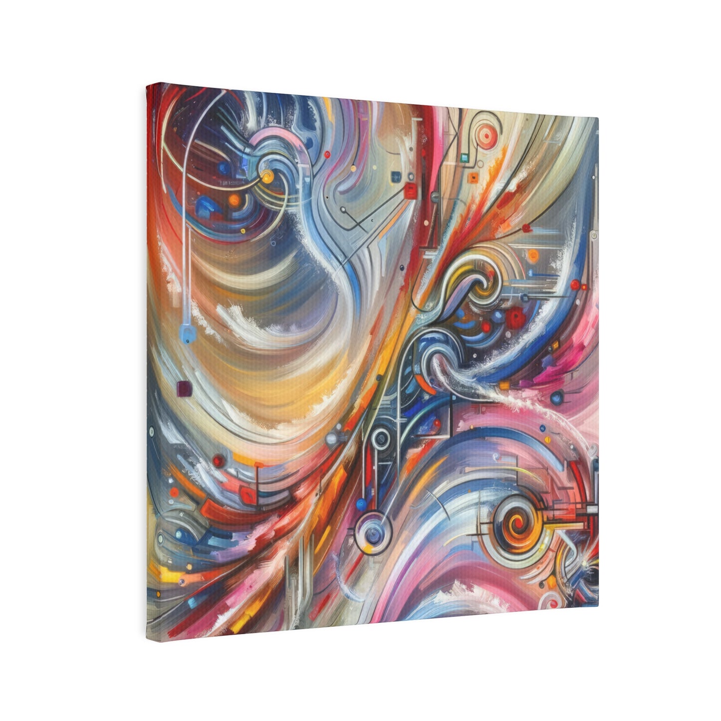 Interconnectivity Tachism Dynamics Canvas Photo Tile