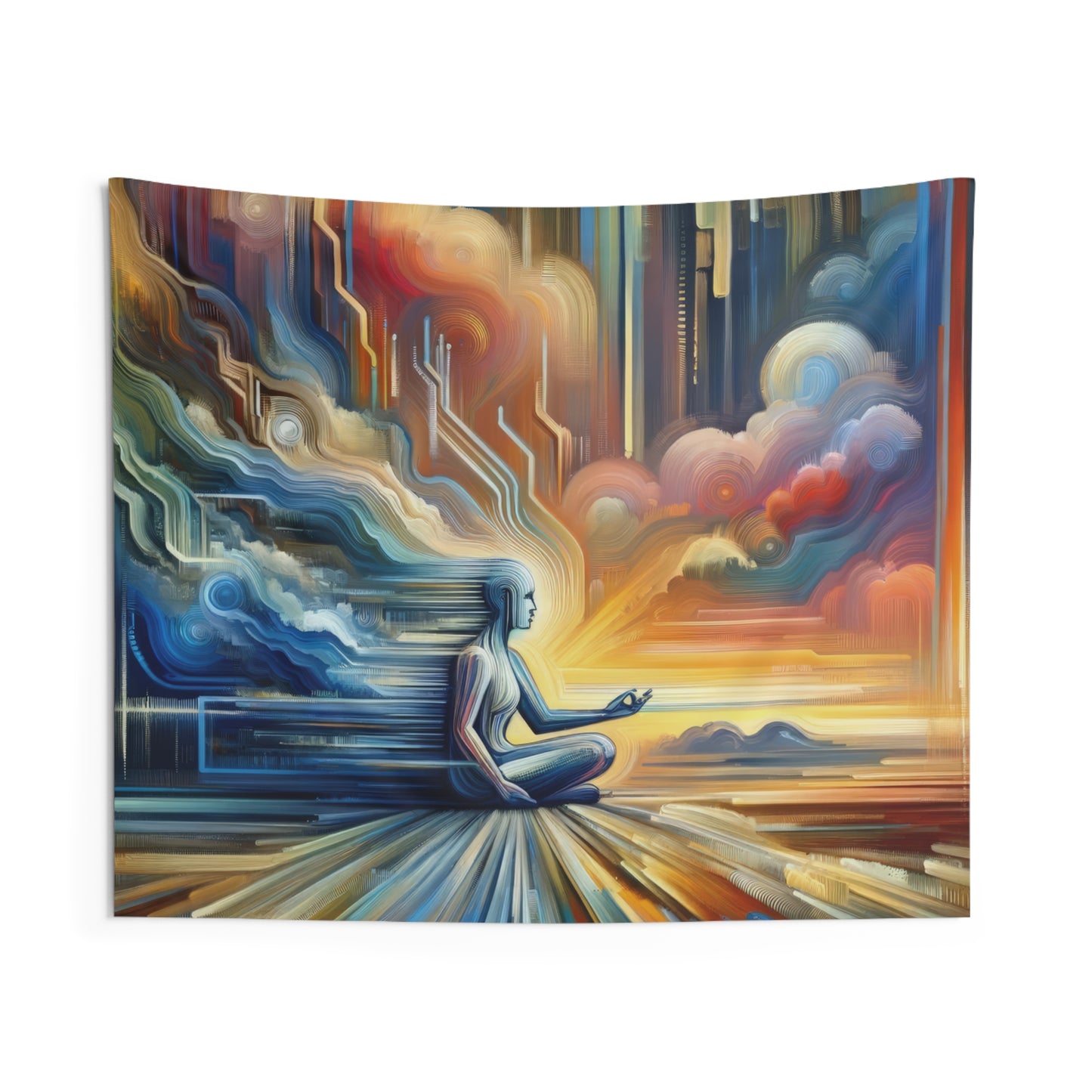 Eternal Digital Meditation Indoor Wall Tapestries