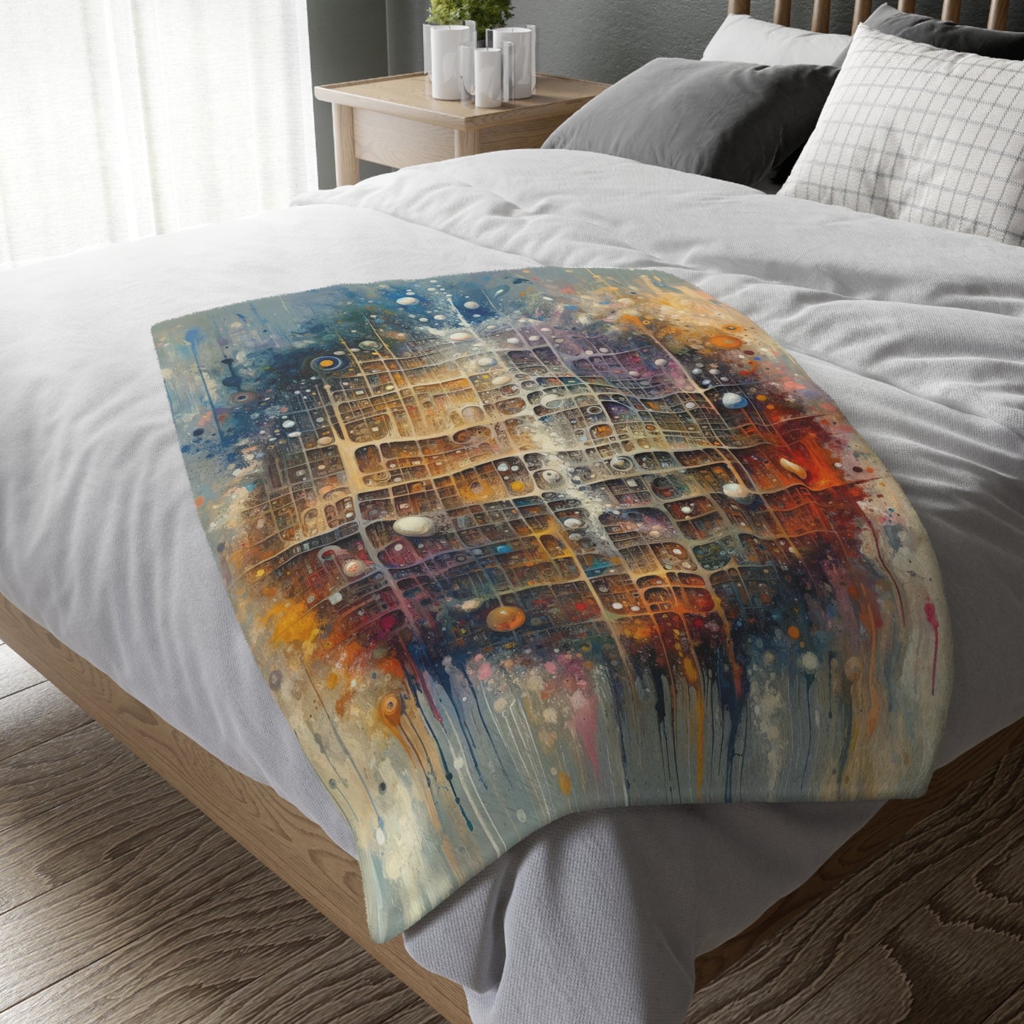 Integral Harmony Existence Velveteen Microfiber Blanket (Two-sided print)