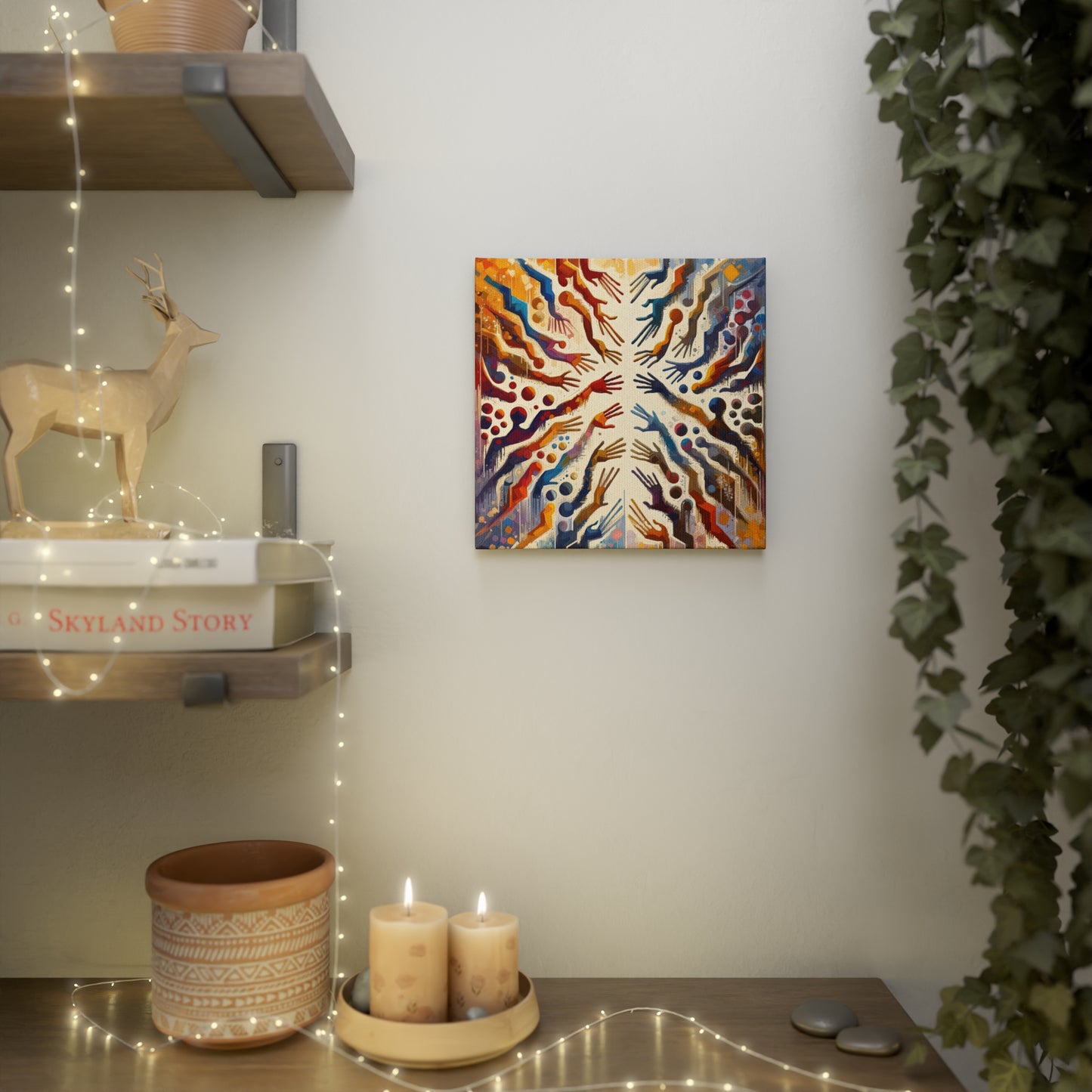 Architects Wisdom Tachism Canvas Photo Tile