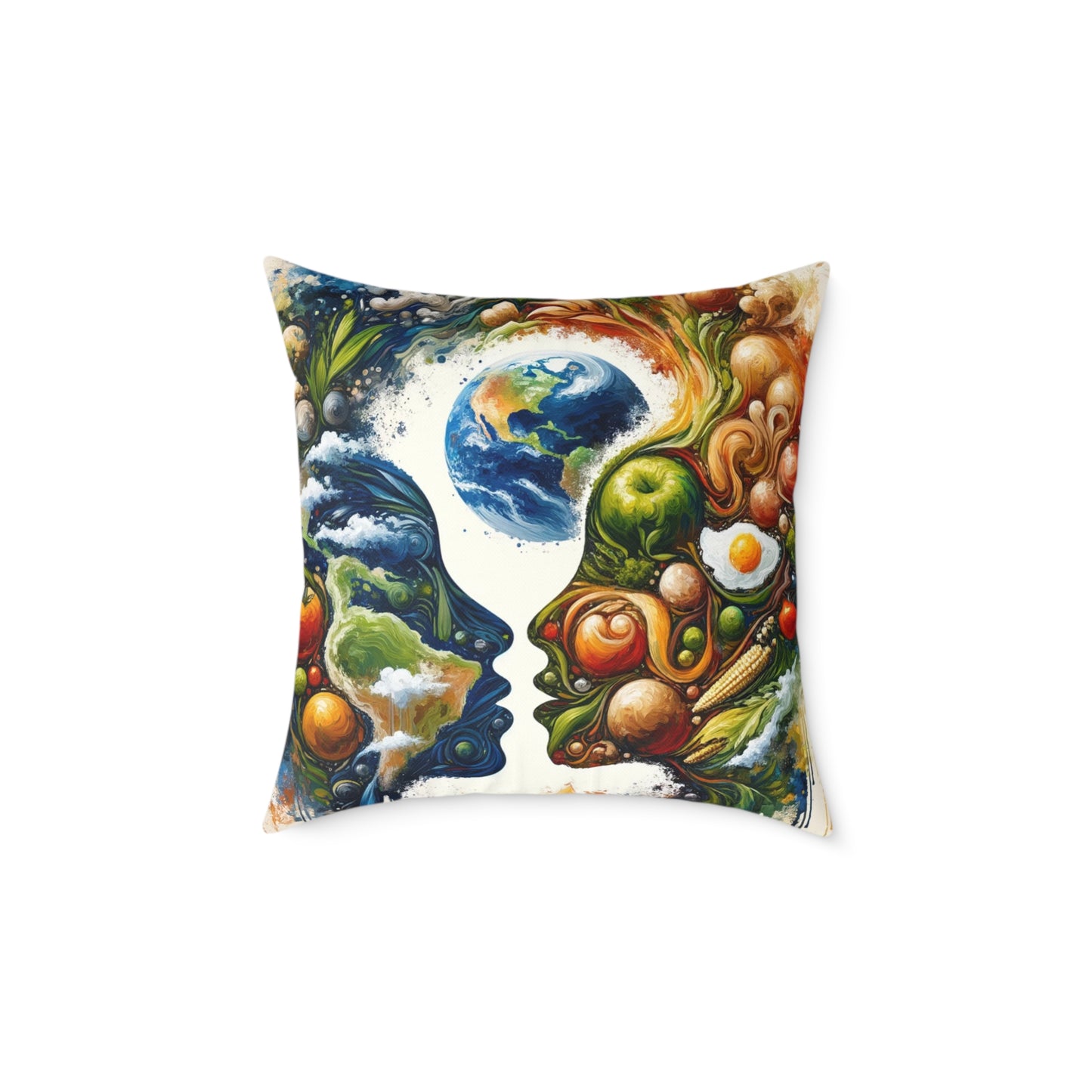 Earthly Dialogue Feast Spun Polyester Pillow