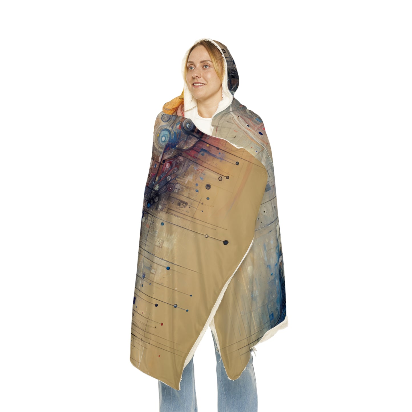 Digital Rhythmic Architecture Snuggle Blanket