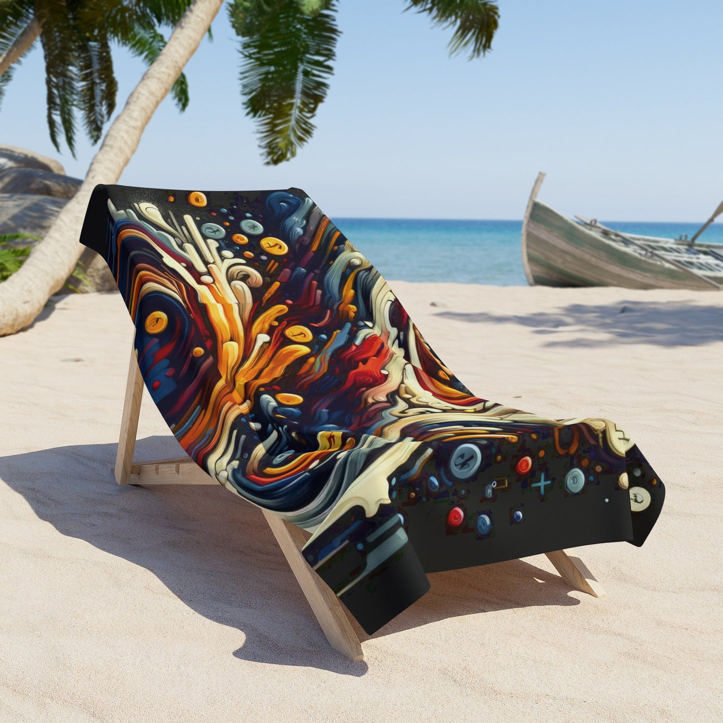 Abstract Financial Flux Beach Towel