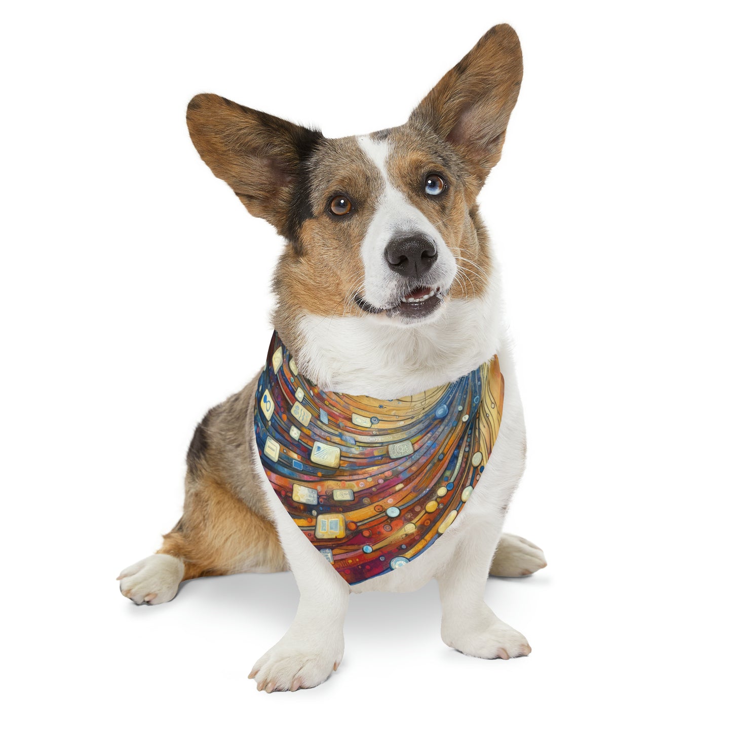 Digital Tapestry Weaving Pet Bandana Collar