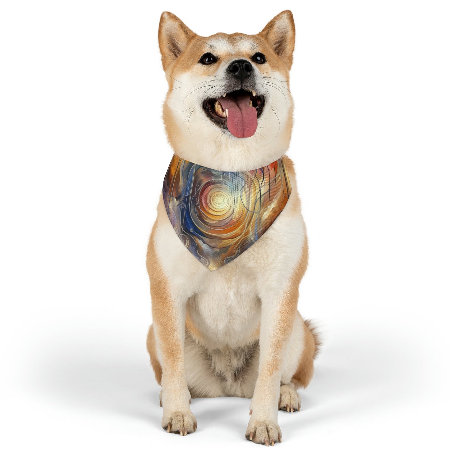 Presence Anchored Tachism Pet Bandana Collar