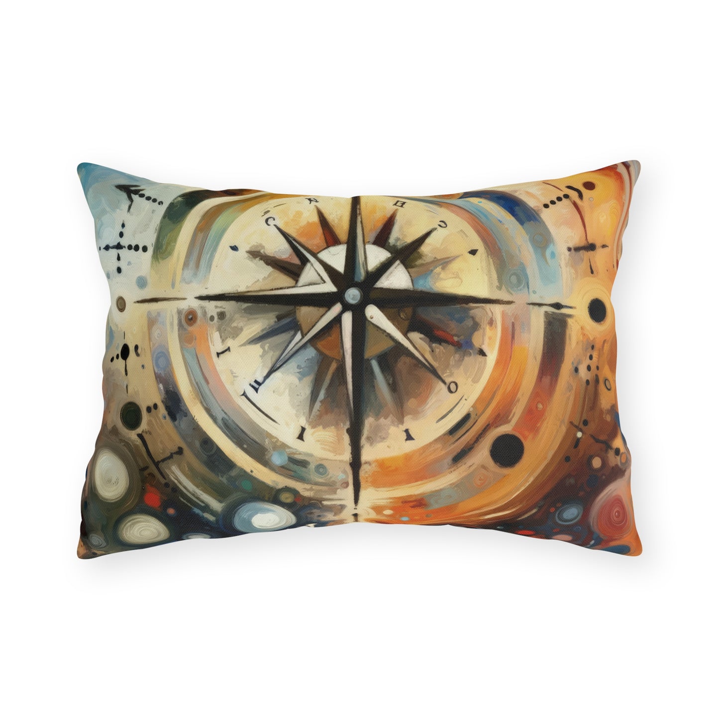 Guidance Abstract Compass Outdoor Pillows