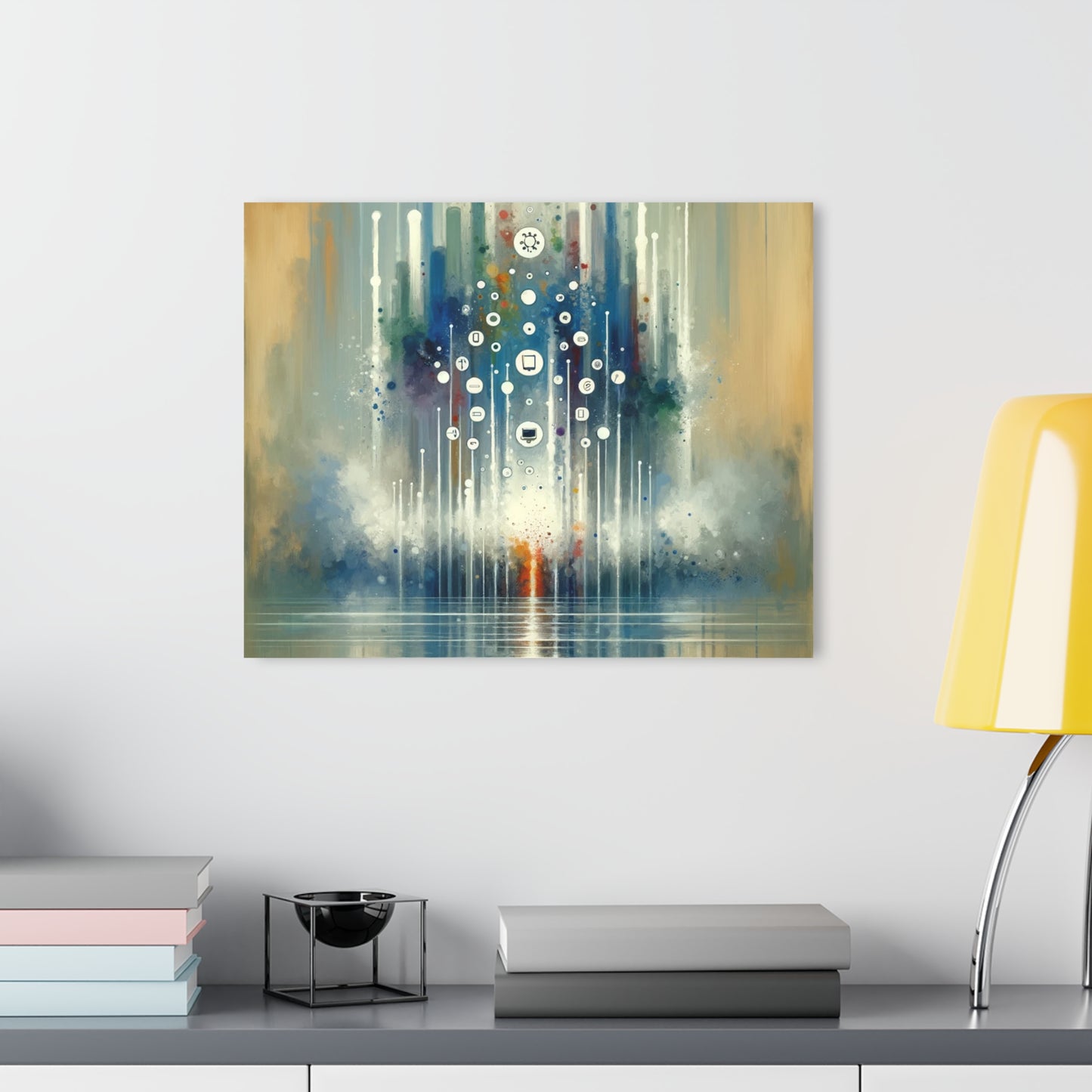 Tachism Digital Escape Acrylic Prints (French Cleat Hanging)