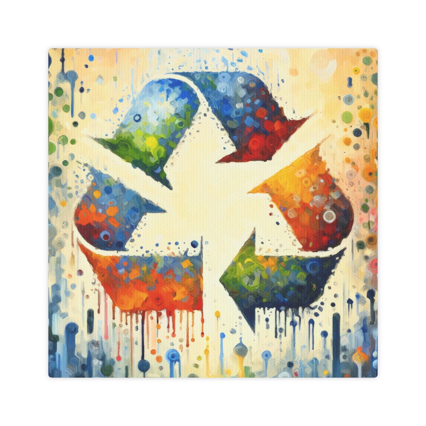 Sustainable Transformation Tachism Canvas Photo Tile