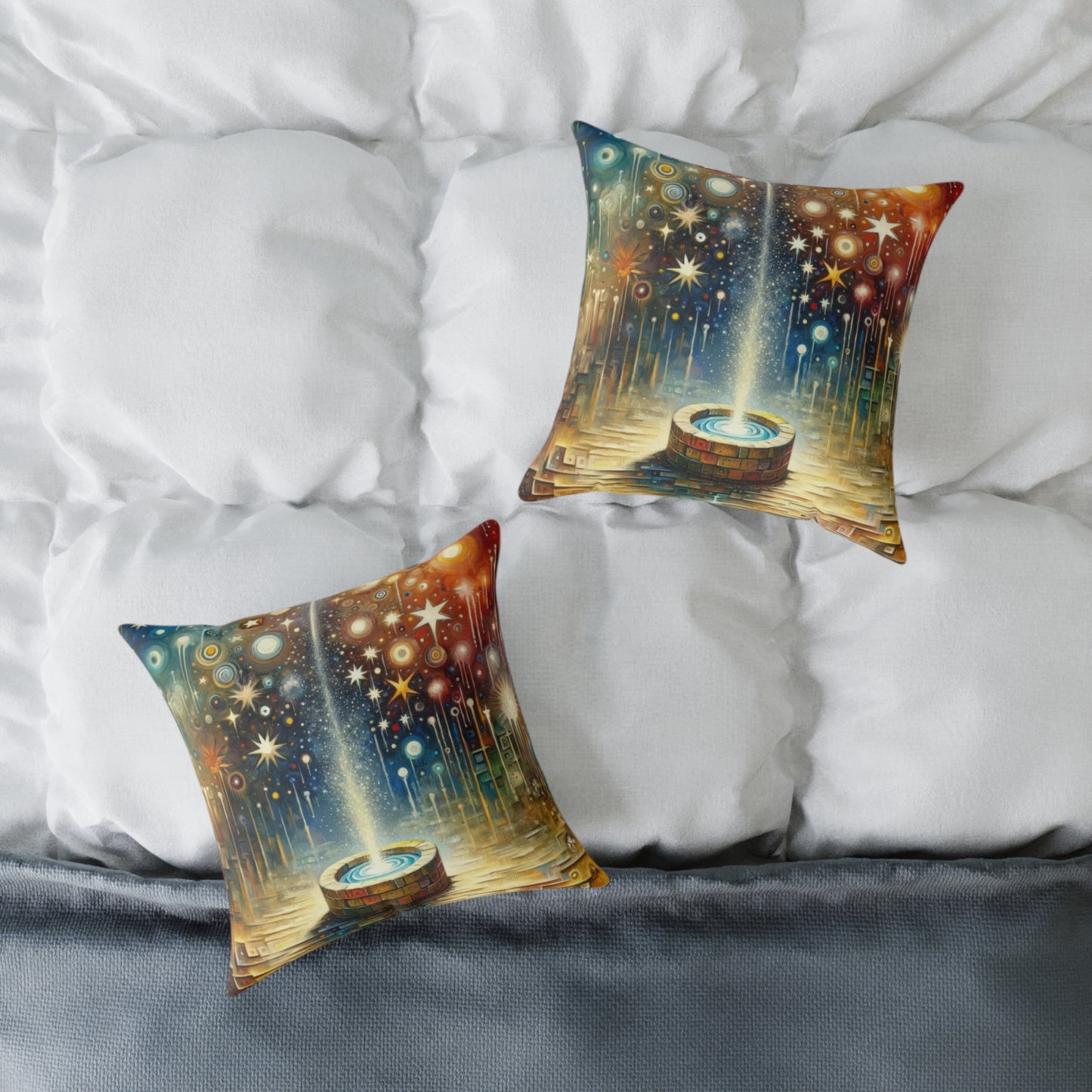 Inspiration Tachism Tribute Spun Polyester Pillow