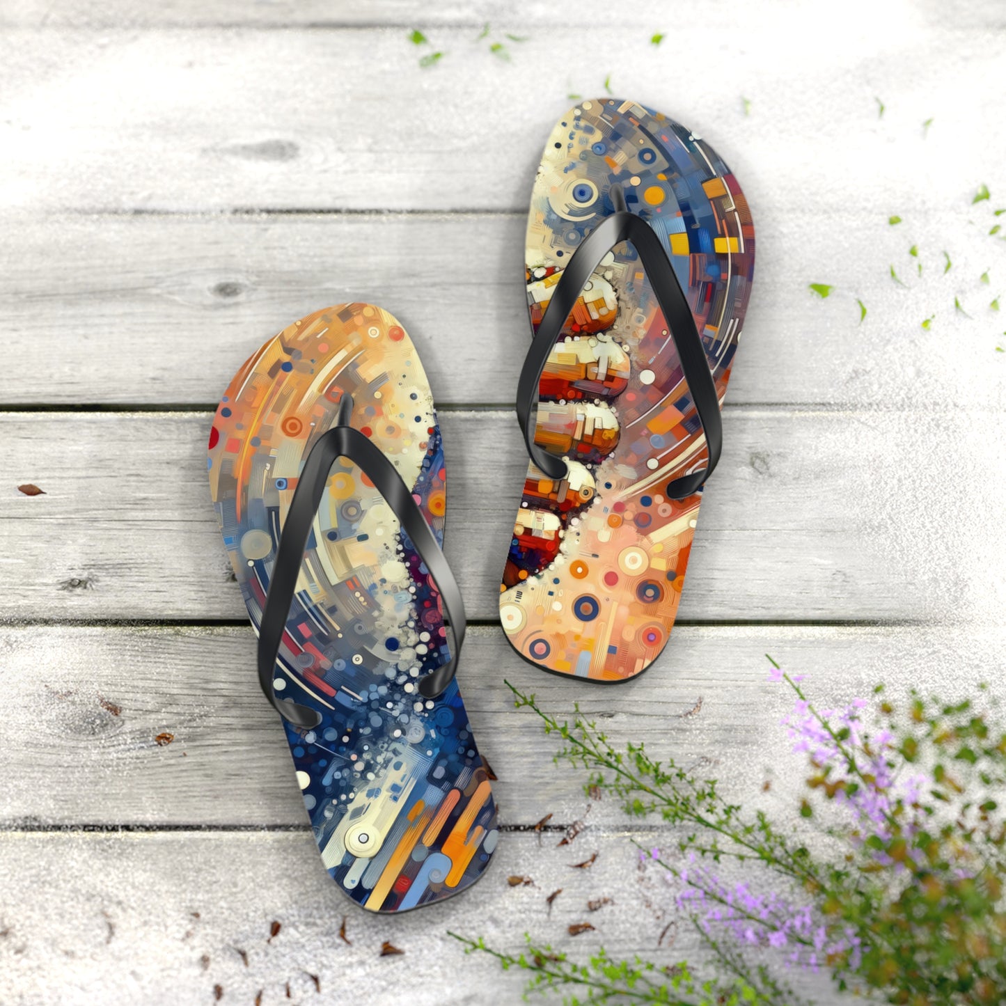 Digital Gratitude Nod Flip Flops