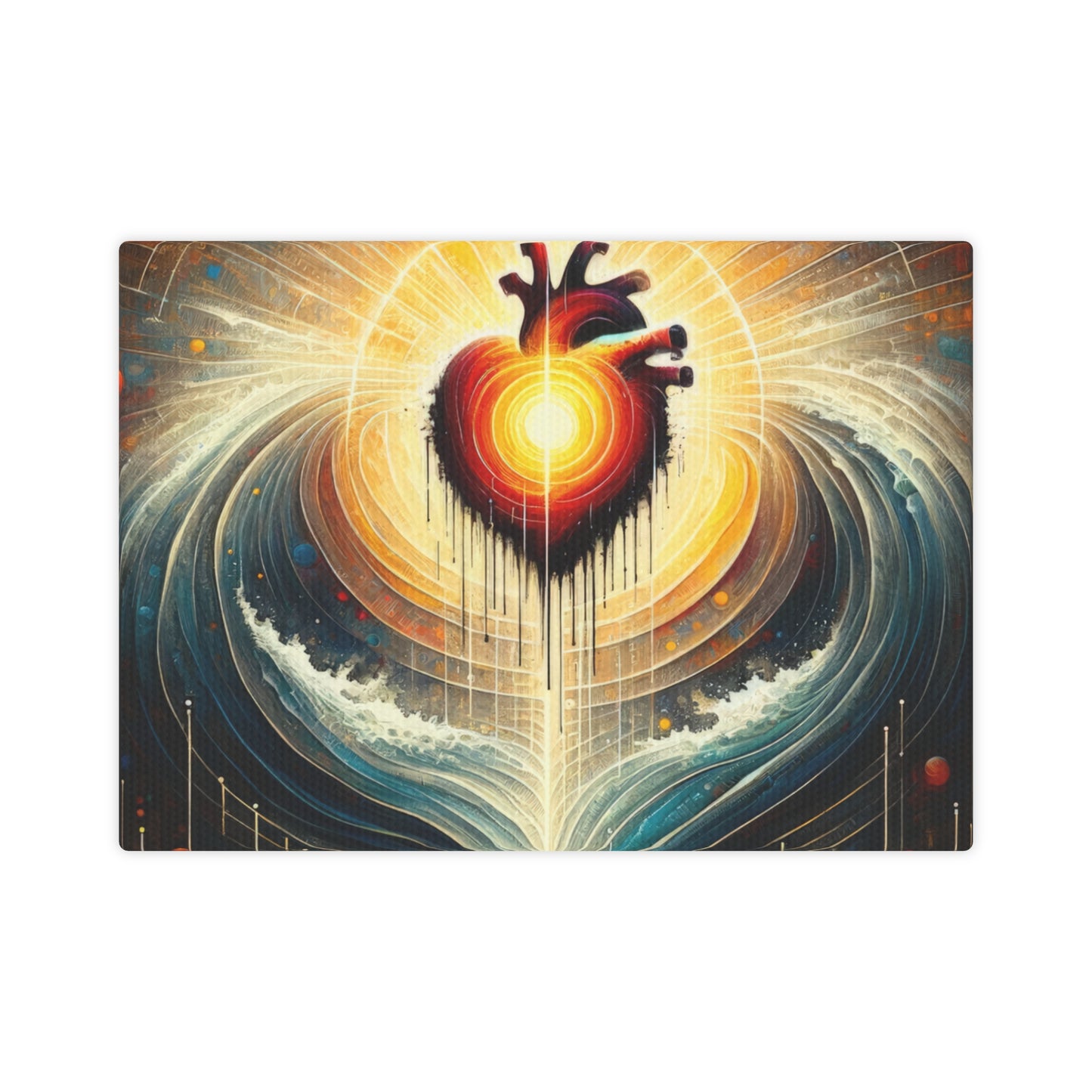 Awakened Heart Waves Canvas Photo Tile