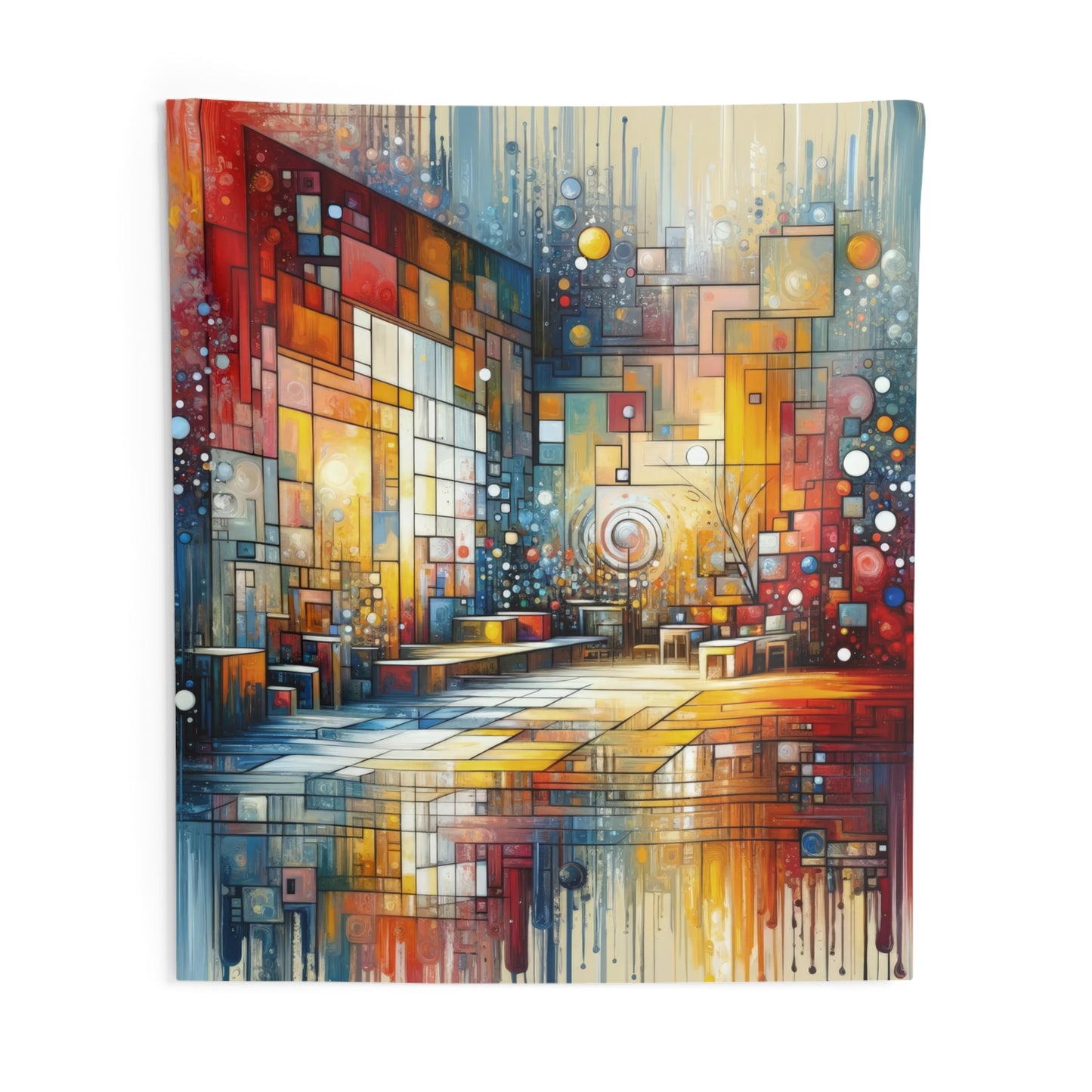 Reflective Habitation Art Indoor Wall Tapestries