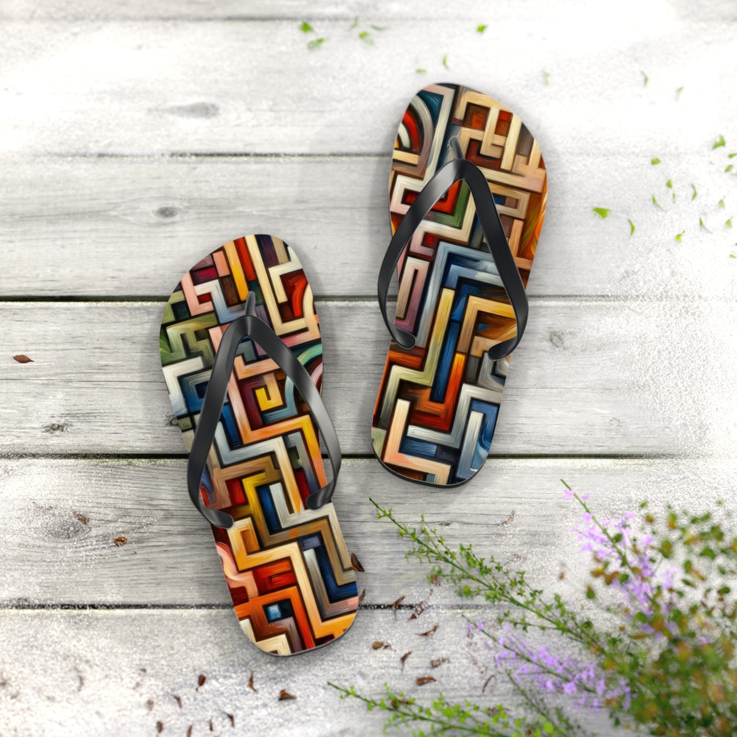Labyrinthine Love Choices Flip Flops