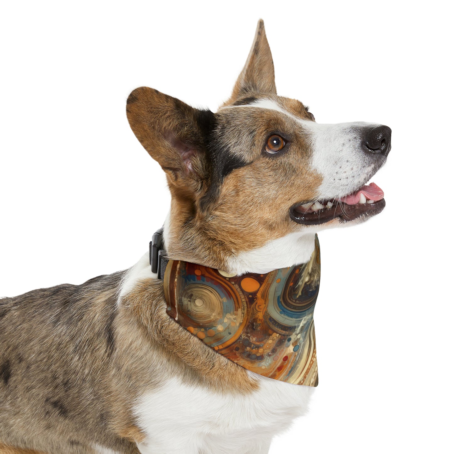 Dynamic Cultural Mosaic Pet Bandana Collar