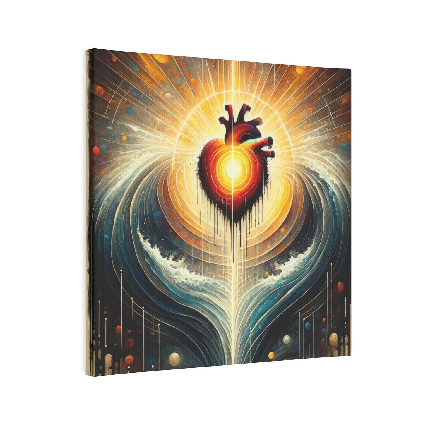 Awakened Heart Waves Canvas Photo Tile
