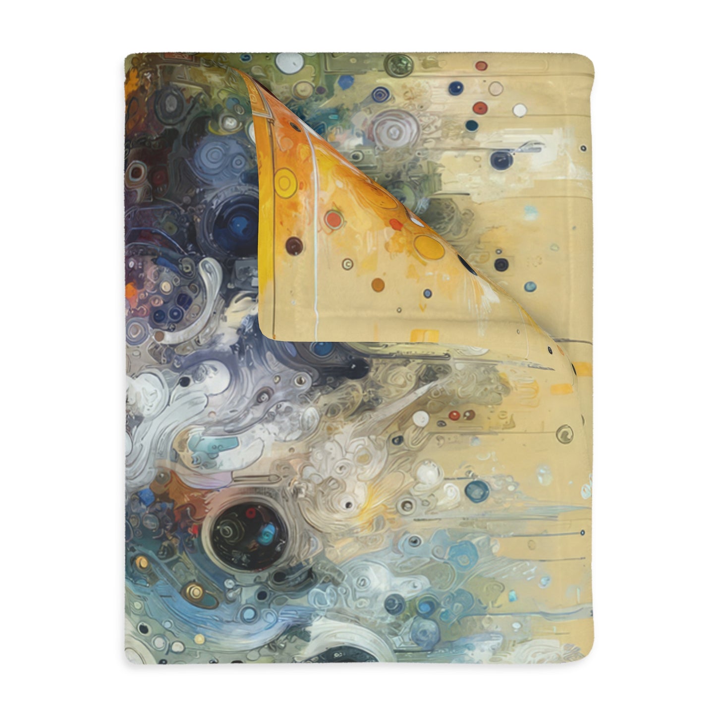 Perception Mosaic Abstract Velveteen Microfiber Blanket (Two-sided print)