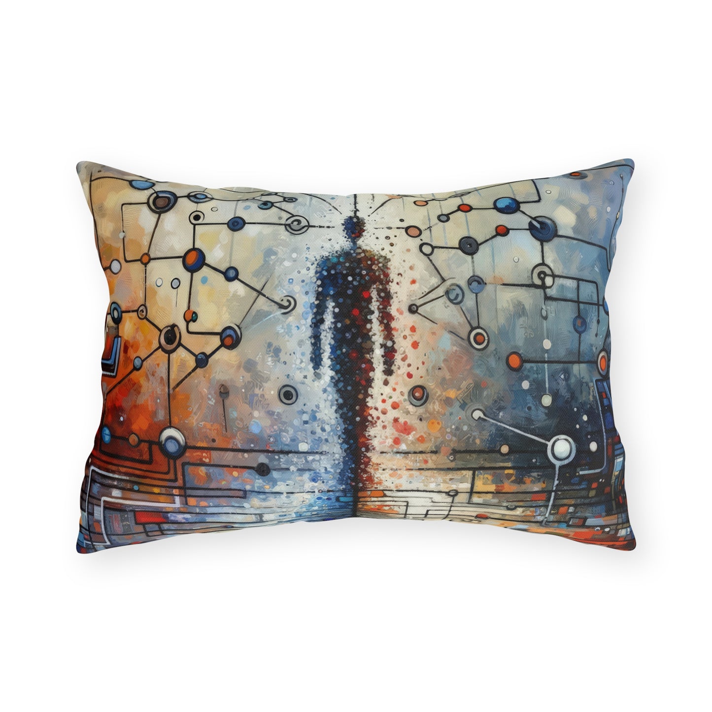 Technological Connectivity Bridge Outdoor Pillows