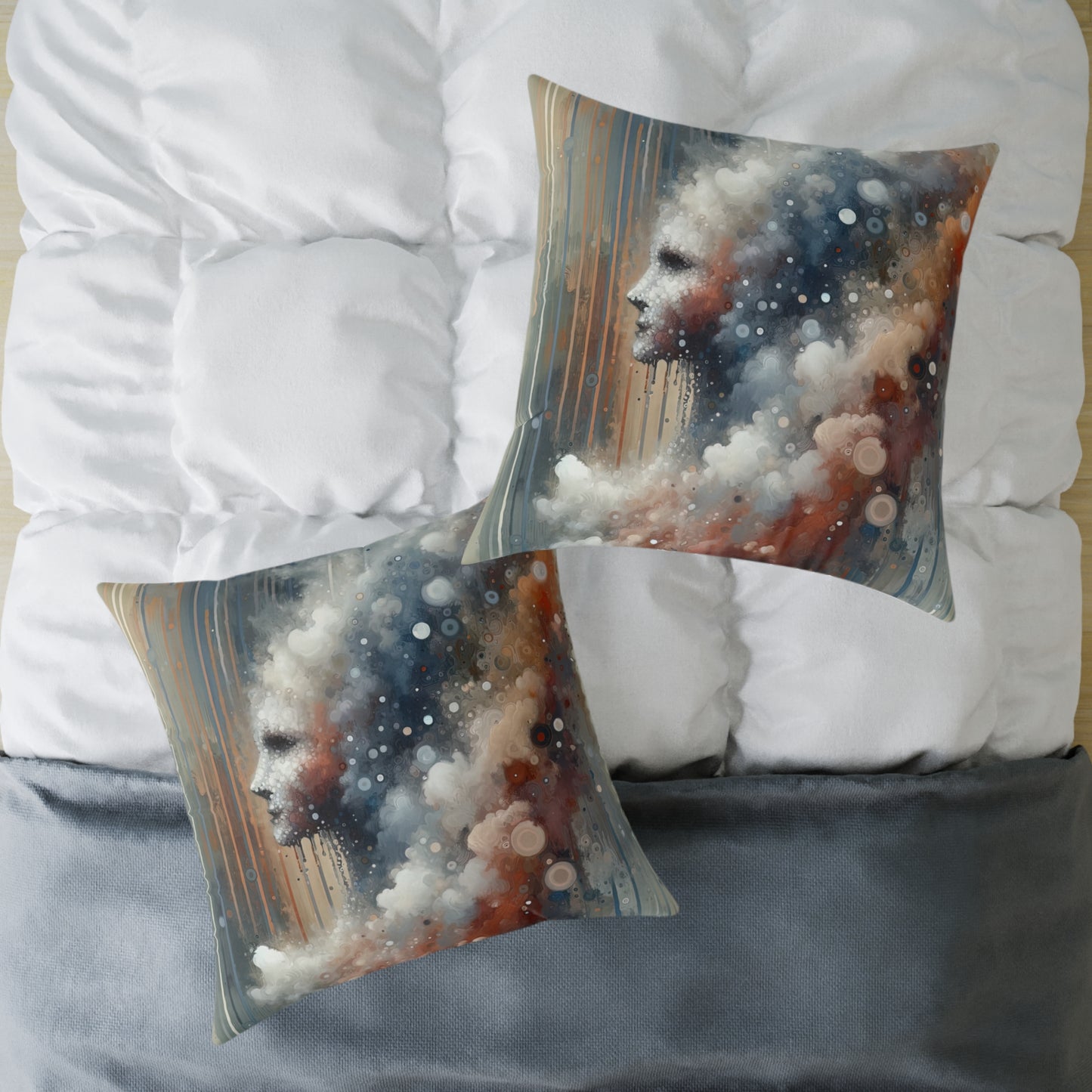 Ephemeral Hour Residue Spun Polyester Pillow