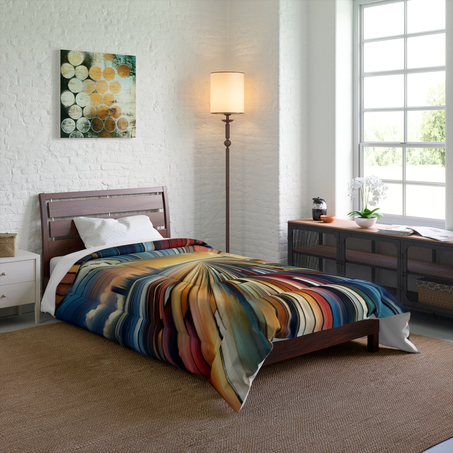 Strategic Horizon Tachism Comforter