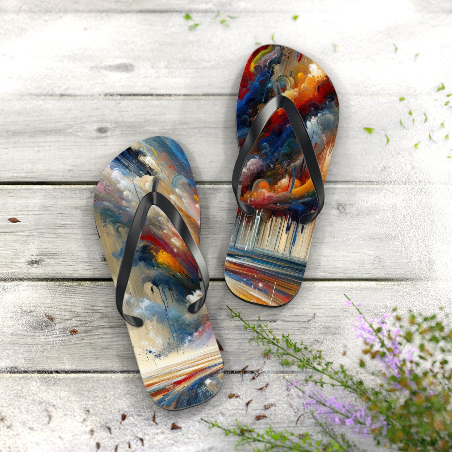 Grandiose Transformation Tachism Flip Flops