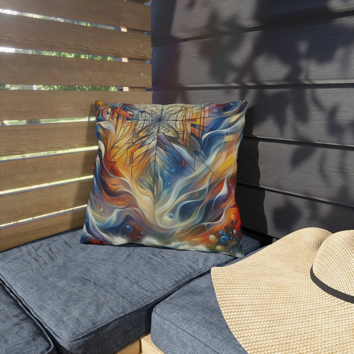 Weaving Renewal Web Outdoor Pillows