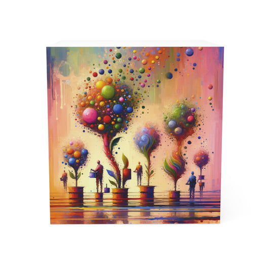 Vibrant Digital Arboriculture Note Cube