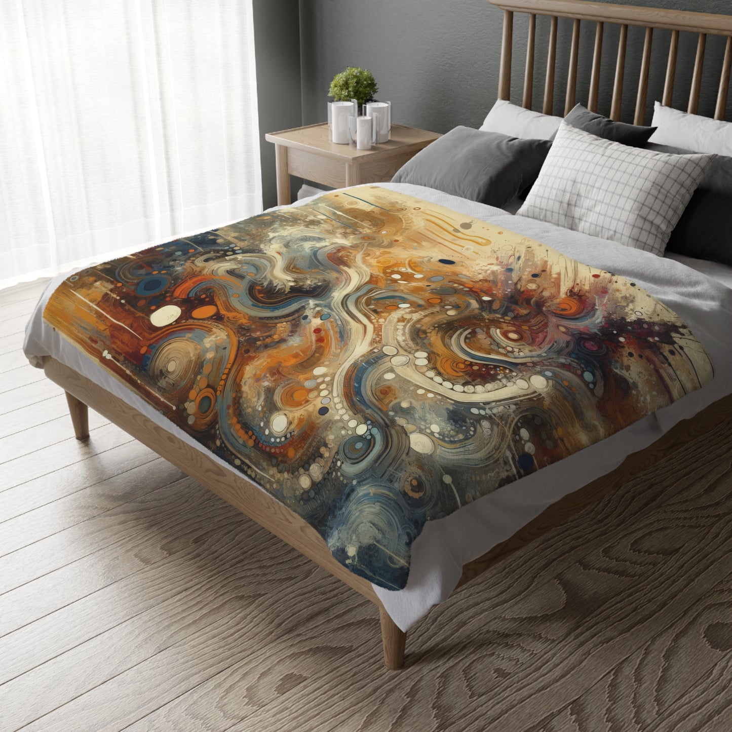 Dynamic Cultural Mosaic Velveteen Microfiber Blanket (Two-sided print)
