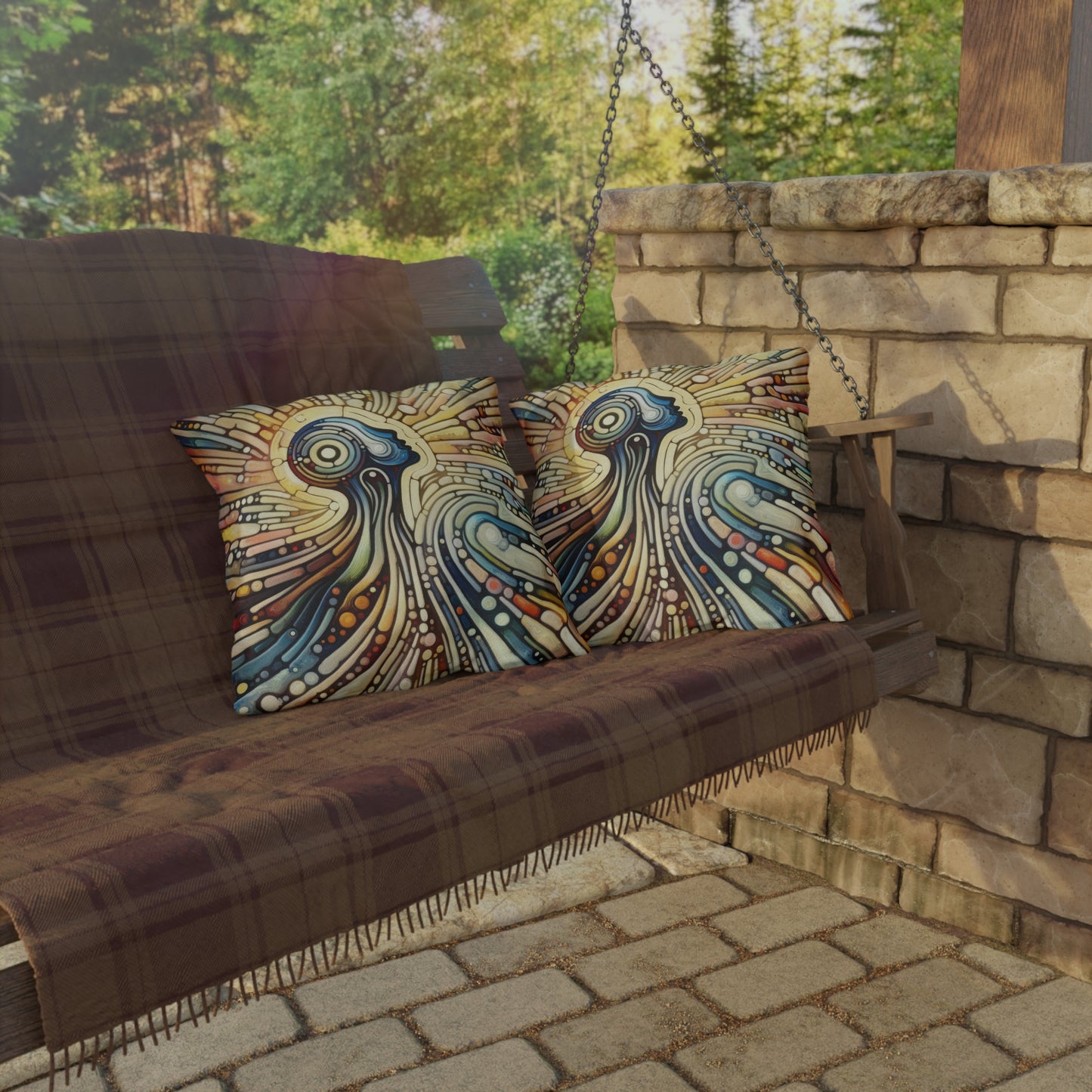 Inner Mosaic Kindness Outdoor Pillows