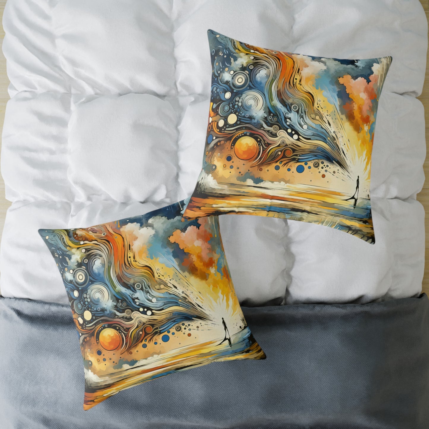 Intentional Awakening Reflection Spun Polyester Pillow