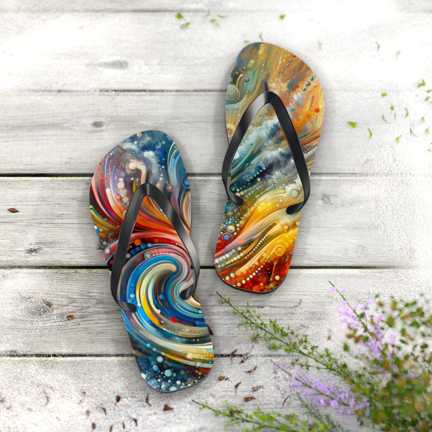 Dynamic Unity Tapestry Flip Flops