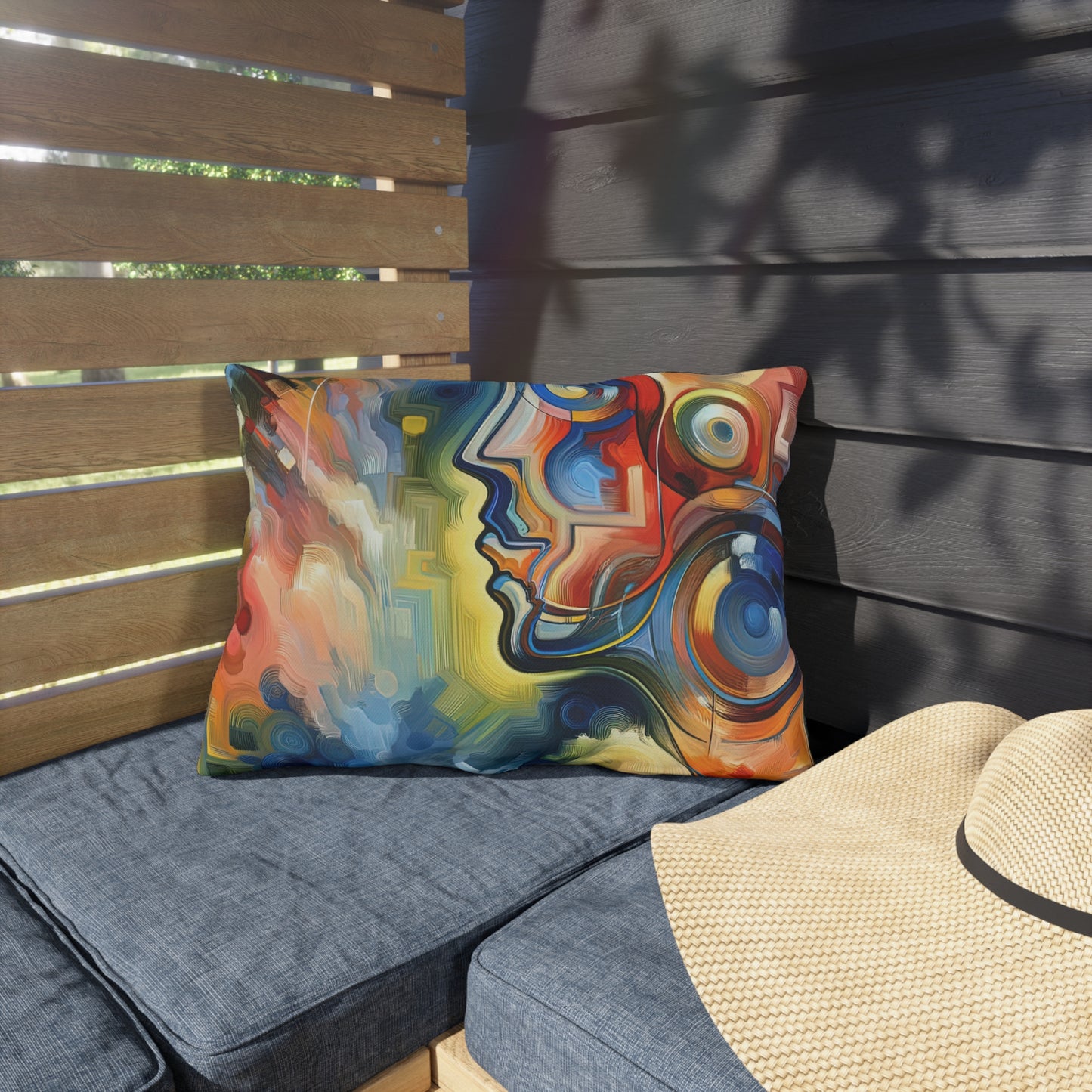 Emotional Perception Abstract Outdoor Pillows