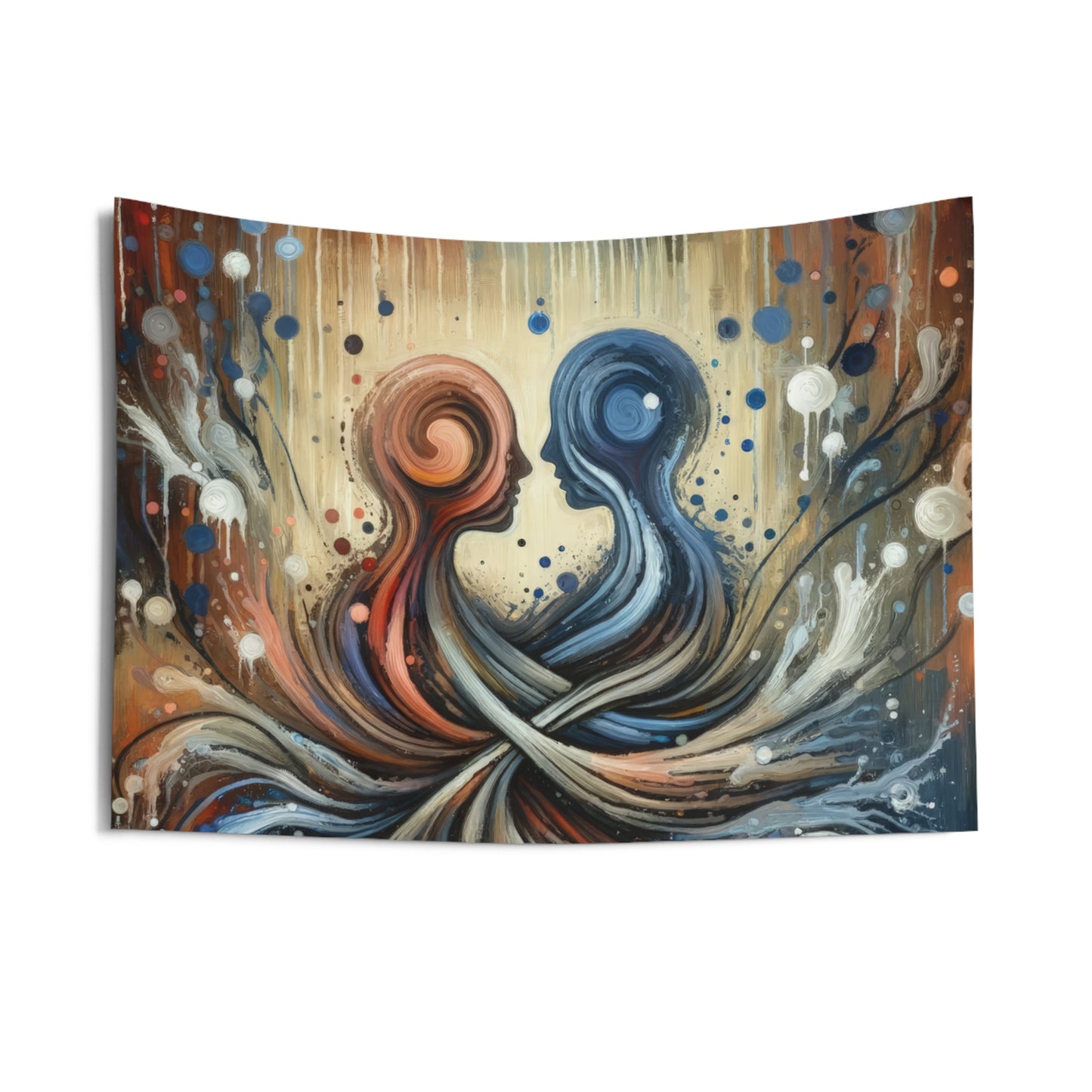 Empathic Connection Tachism Indoor Wall Tapestries