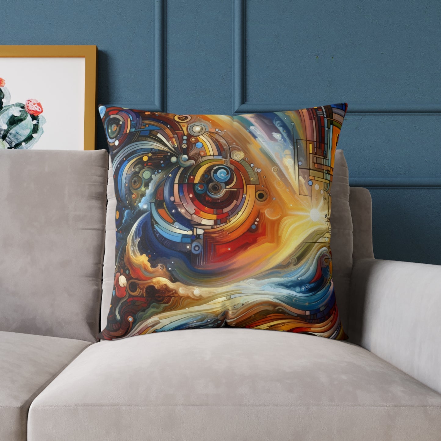 Ritualistic Growth Symphony Spun Polyester Pillow
