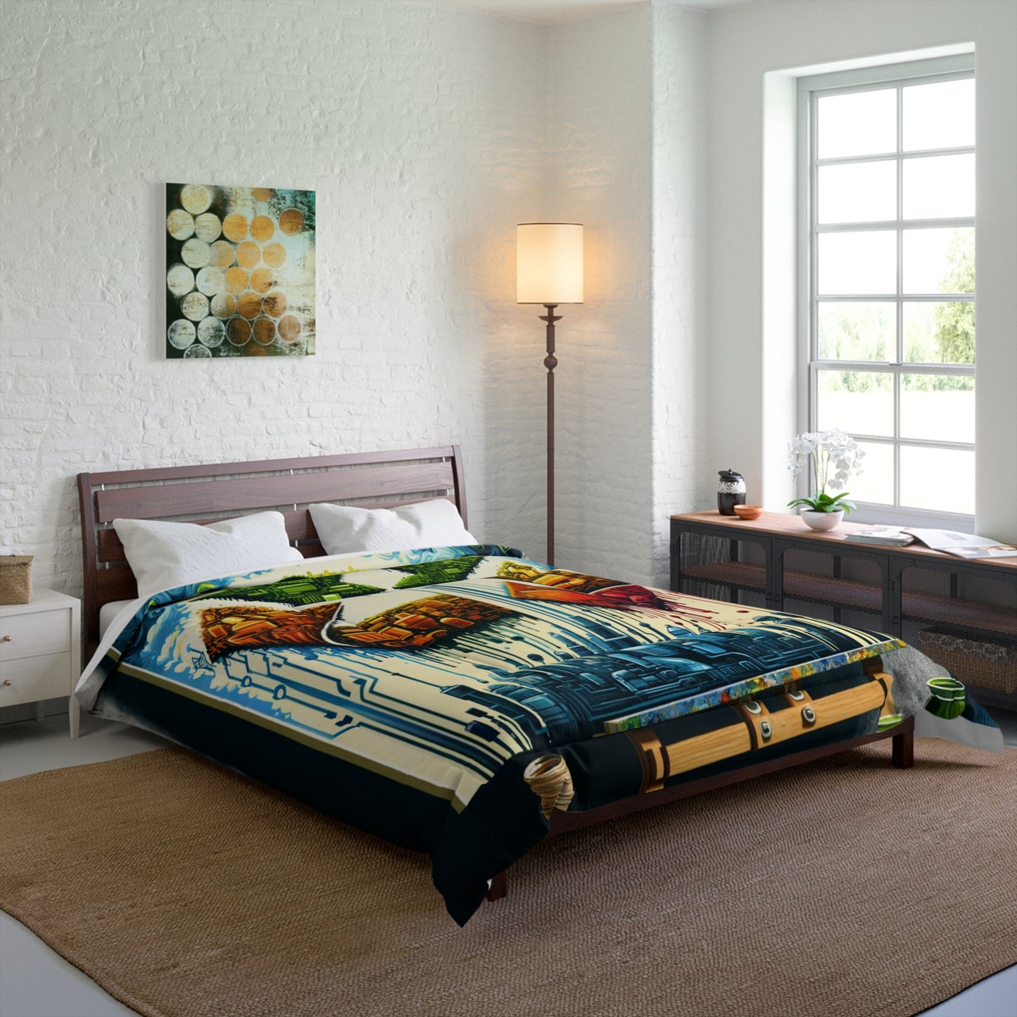 Upcycling Lifecycle Artistry Comforter